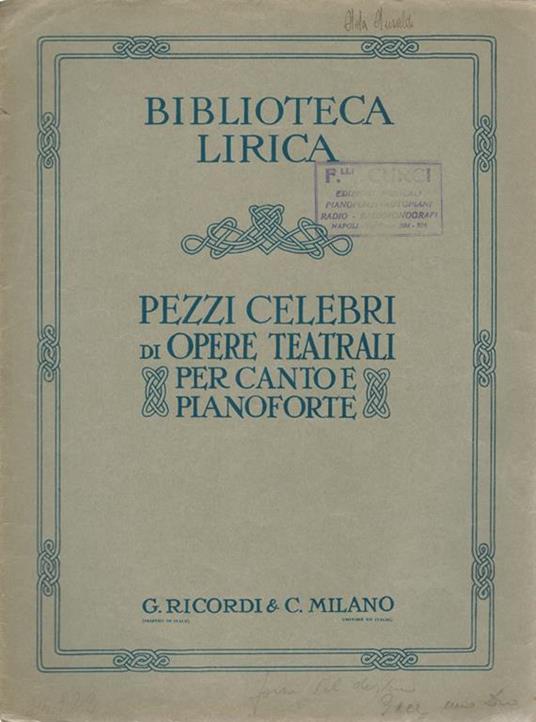 Pezzi celebri di opere teatrali - copertina