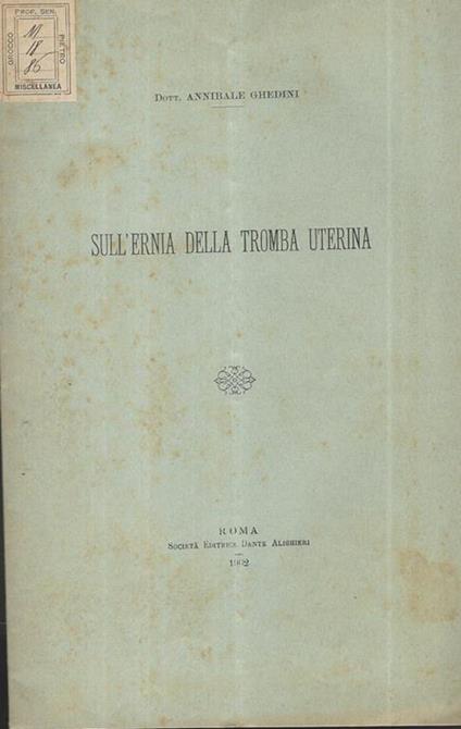 Sull'ernia della tromba uterina - copertina