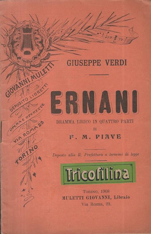 Ernani - Giuseppe Verdi - copertina