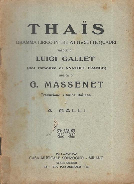 Thais - copertina