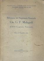 Relazione del Segretario Generale On. G. F. Malagodi al VII Congresso Nazionale. Roma, 9 dicembre 1955