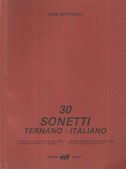 30 Sonetti Ternano - Italiano - copertina