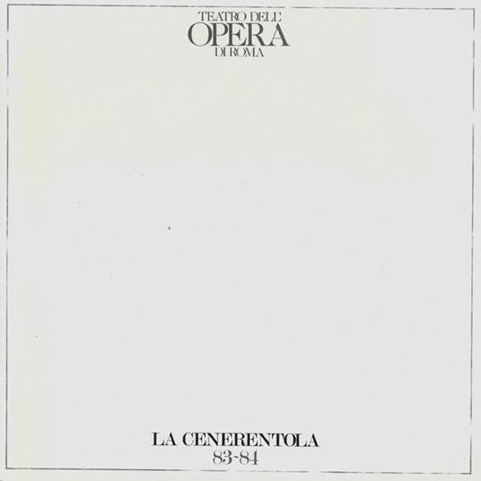 Teatro dell'opera di Roma. La cenerentola 83-84 - copertina
