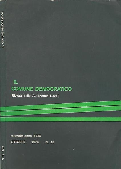 Il comune democratico. Rivista delle autonomie locali - copertina