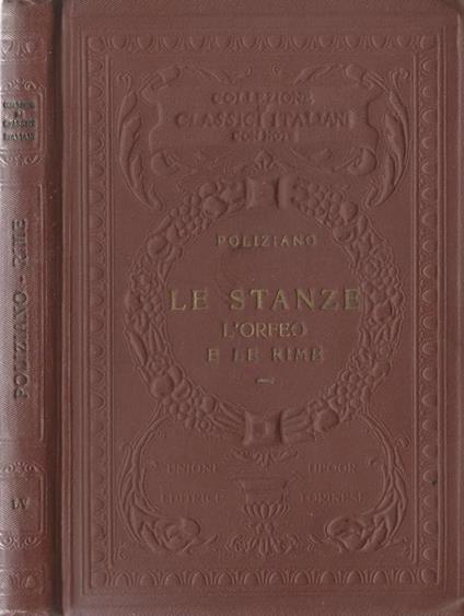 Le Stanze - L'Orfeo e Le Rime - Angelo Poliziano - copertina