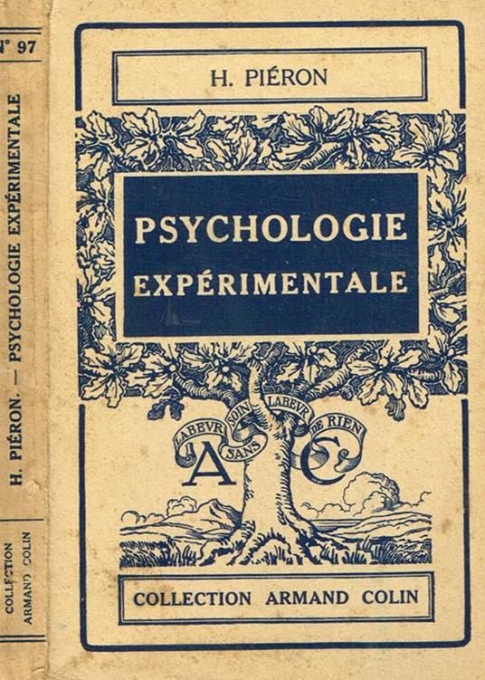 Psychologie experimentale - Henri Pieron - copertina