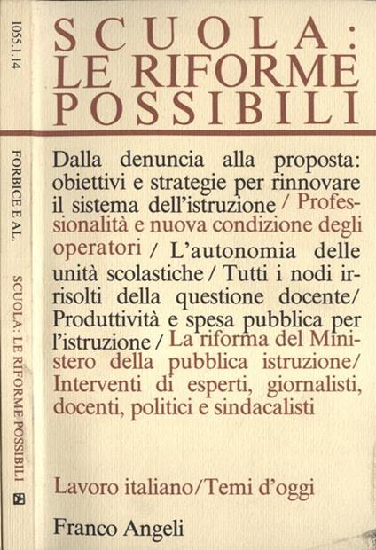 Scuola: le riforme possibili - copertina