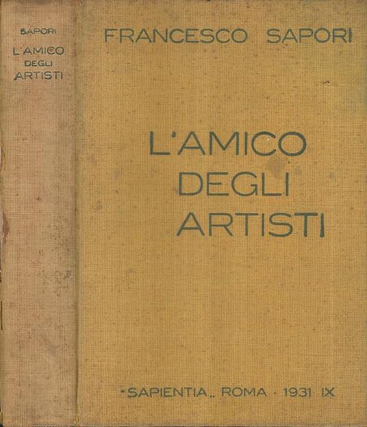 L' amico degli artisti - Francesco Sapori - copertina