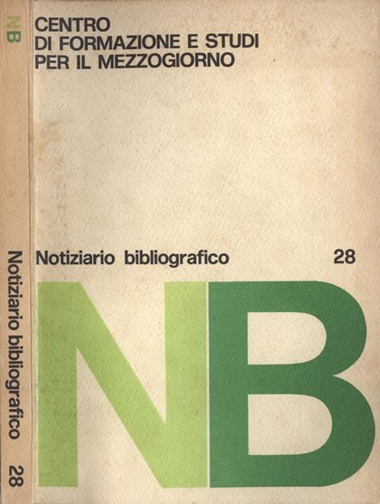 Notiziario bibliografico n. 28 - copertina
