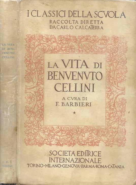 La vita di Benvenuto Cellini - copertina