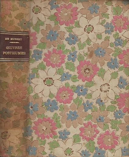 Oeuvres Posthumes - Alfred de Musset - copertina