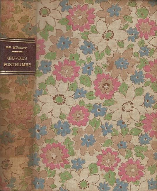 Oeuvres Posthumes - Alfred de Musset - copertina