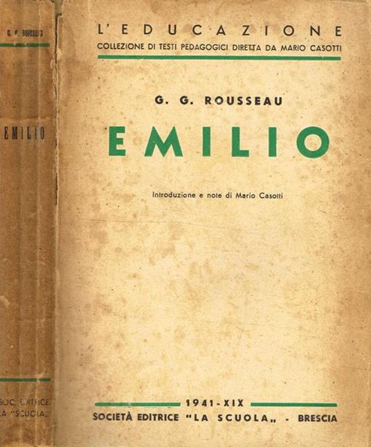 Emilio - Jean-Jacques Rousseau - copertina
