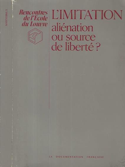 L' imitation. Alienation ou source de liberte? - copertina