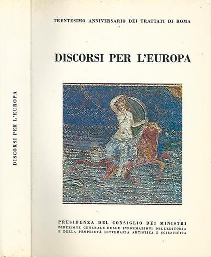Discorsi per l'Europa - Bino Olivi - copertina