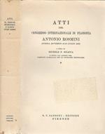 Atti del Congresso Internazionale di Filosofia Antonio Rosmini (Stresa-Rovereto 20-26 Luglio 1955)
