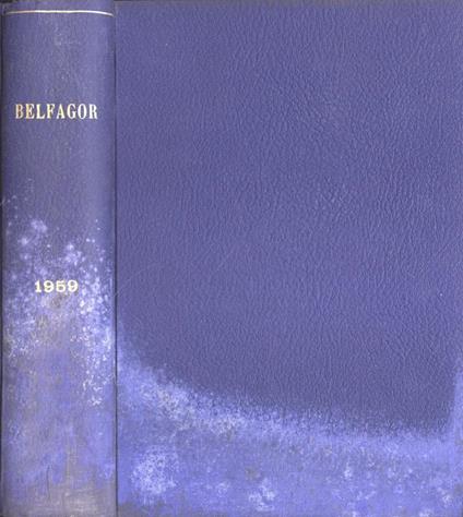 Belfagor Anno 1959. Rassegna di varia umanità - Luigi Russo - copertina
