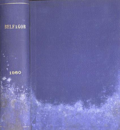 Belfagor Anno 1960. Rassegna di varia umanità - Luigi Russo - copertina