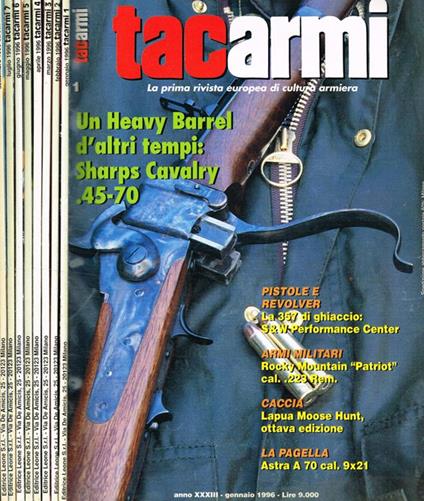 Tacarmi. La prima rivista europea di cultura armiera. Anno XXXIII n.1, 2, 3, 4, 5, 6, 7, 9 - copertina