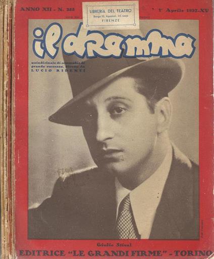 Il Dramma. Quindicinale di commedie di grande successo. Anno 1937 - copertina