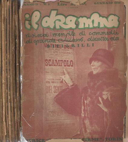 Il Dramma. Rivista mensile di commedie di grande successo. Anno 1926 - copertina