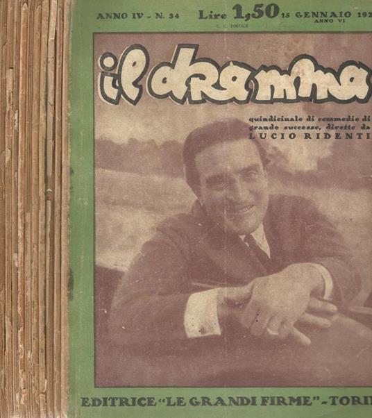 Il Dramma. Quindicinale di commedie di grande successo. Anno 1928 - copertina