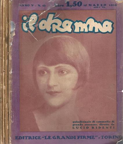 Il Dramma. Quindicinale di commedie di grande successo. Anno 1929 - copertina