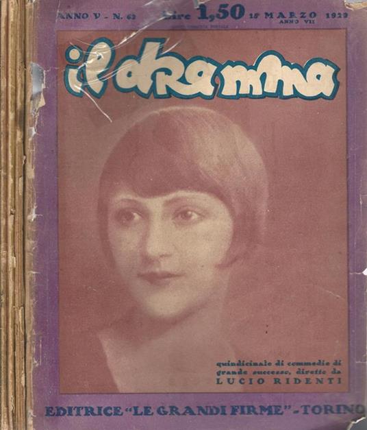 Il Dramma. Quindicinale di commedie di grande successo. Anno 1929 - copertina