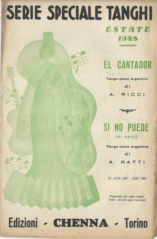 Serie speciale Tanghi. El cantador- si no puede - copertina
