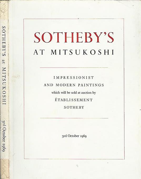 Sotheby's at Mitsukoshi. Impressionist and modern paintings - copertina
