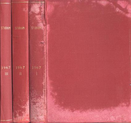 Studium Anno 1967 Vol. I - II - III - copertina