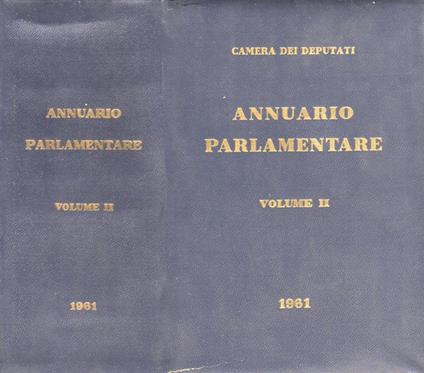 Annuario parlamentare. 1961 - copertina