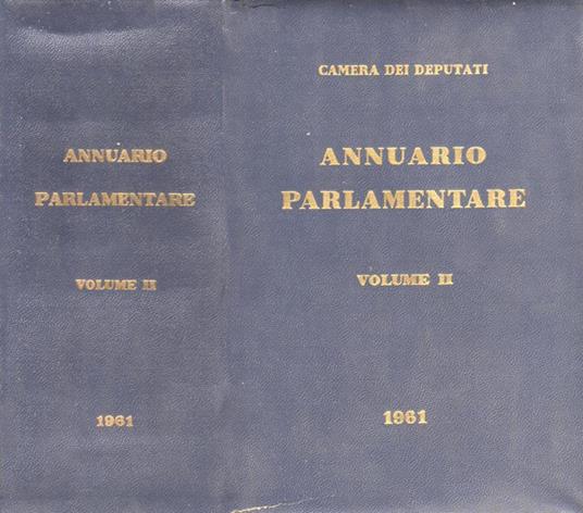 Annuario parlamentare. 1961 - copertina