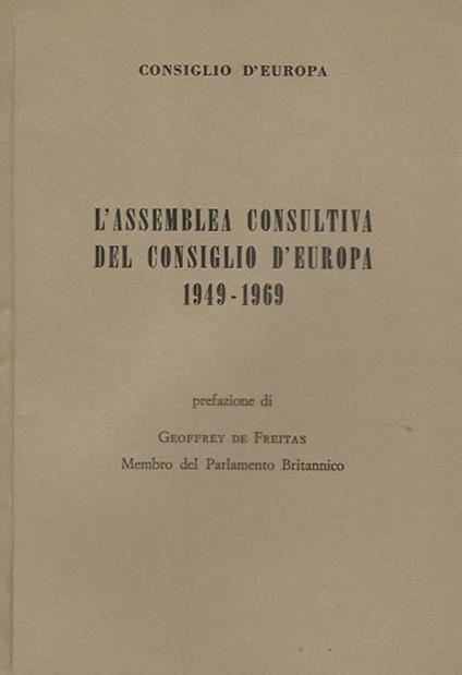 L' assemblea consultiva del Consiglio D'Europa 1949 - 1969 - Consiglio d'Europa - copertina