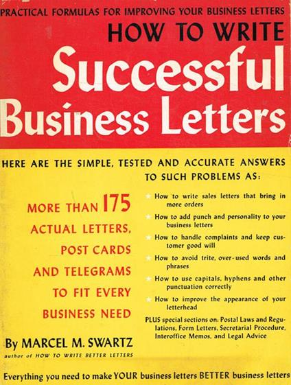 How to write successful business letters - Marcel M. Swartz - copertina