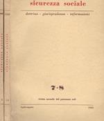 Sicurezza sociale, vol. 1, vol. 7-8. dottrina - giurisprudenza - informazioni