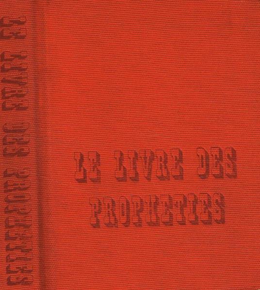 Le livre des propheties - Josane Charpentier - copertina