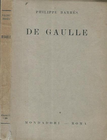 De Gaulle - Philippe Barrès - copertina