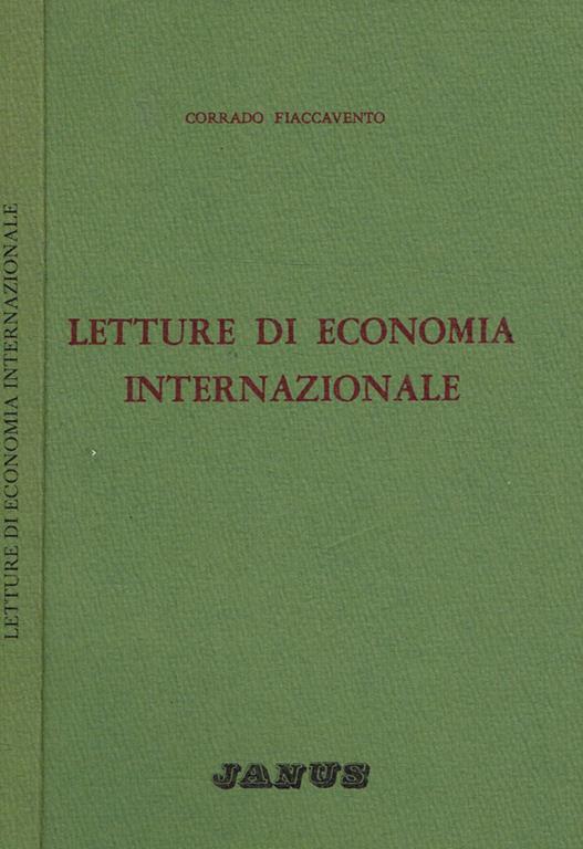 Letture di economia internazionale - Corrado Fiaccavento - copertina