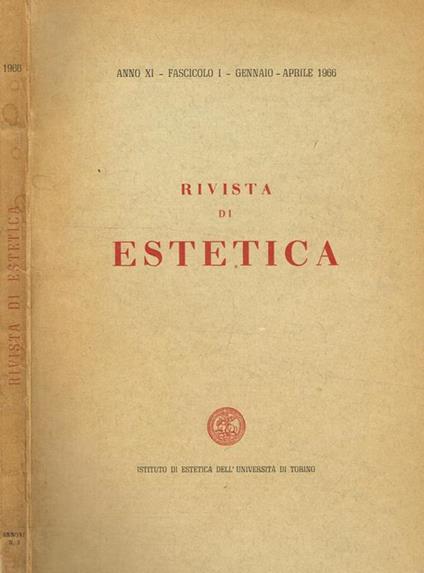 Rivista di estetica anno XI fasc.I - Luigi Pareyson - copertina