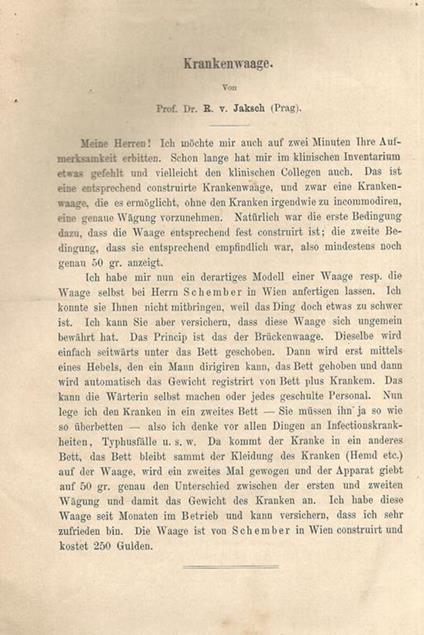 Krankenwaage - R. Jaksch - copertina