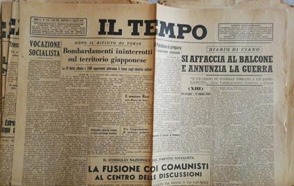 Il Tempo. Quotidiano indipendente 54 numeri (foglio di testata) - copertina
