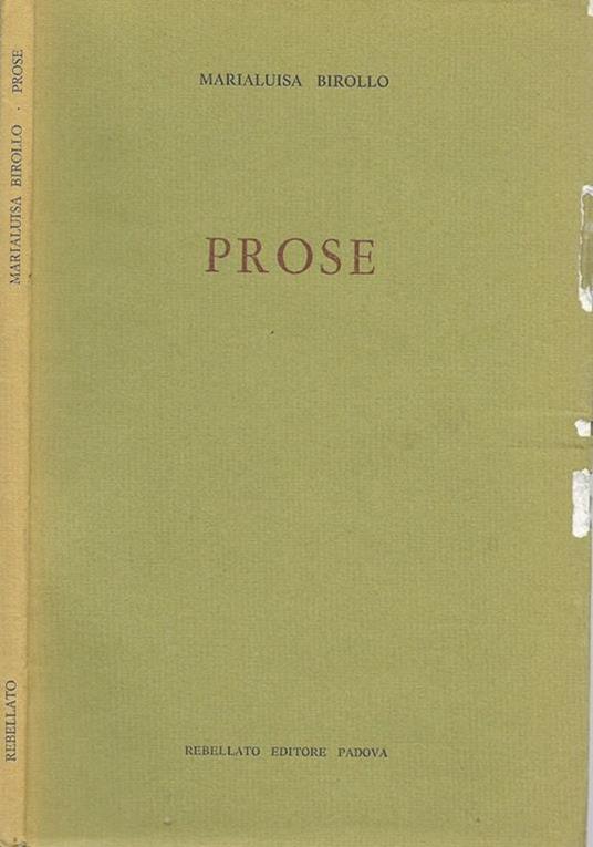 Prose - Marialuisa Birollo - copertina