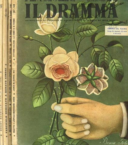 Il dramma. Quindicinale di commedie di grande successo anno XXVIII n.147/148, 161, 163/164, 169 - Lucio Ridenti - copertina