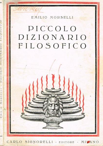 Piccolo dizionario filosofico - Emilio Morselli - copertina