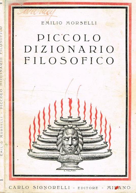 Piccolo dizionario filosofico - Emilio Morselli - copertina