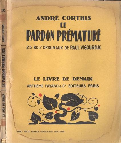 Le pardon prèmaturè - André Corthis - copertina