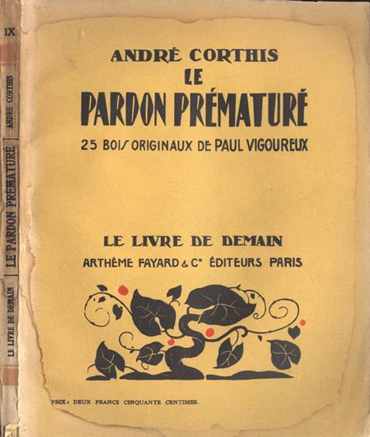 Le pardon prèmaturè - André Corthis - copertina