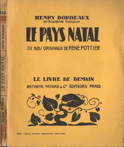 Le pays natal - Henry Bordeaux - copertina