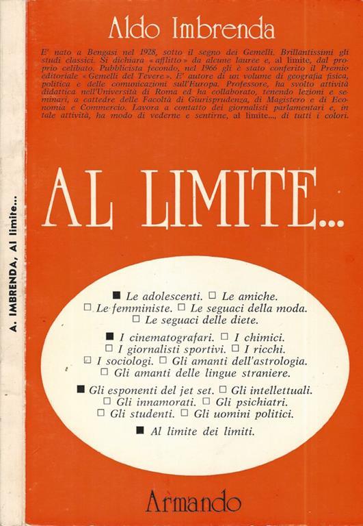Al limite... - Aldo Imbrenda - copertina